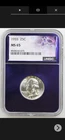 1955 WASHINGTON SILVER QUARTER 25C NGC MS 65