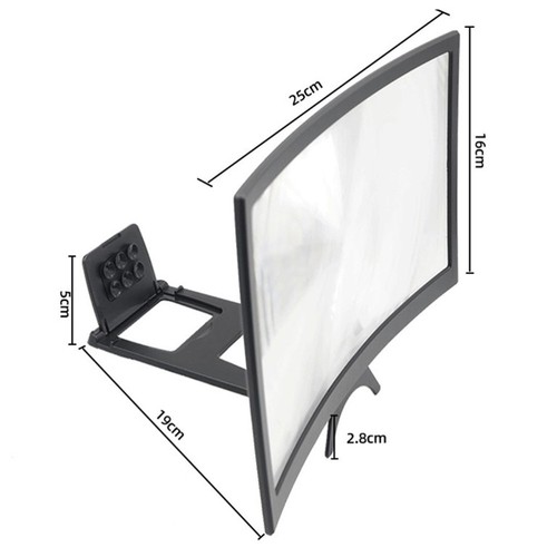 Curved Mobile TV Folding Screen Phone Holder Magnifier for Smartphones - 第 5/12 張圖片