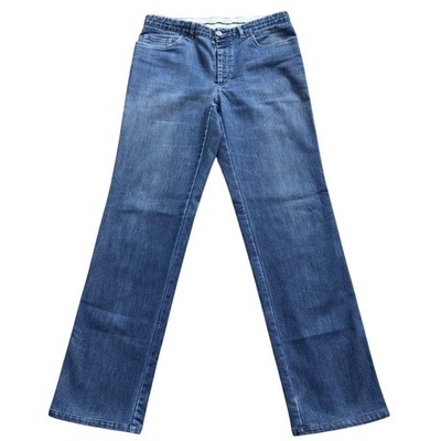 Brioni Marmolada Mens 34R Blue Straight Leg Jeans Made in Italy Medium Wash