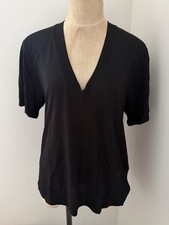 IRO Paris Naudey V Neck T Shirt in Black Size...