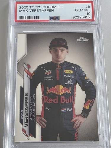 2020 TOPPS CHROME F1 Max Verstappen #6 ROOKIE RC Portrait PSA 10 GEM MT