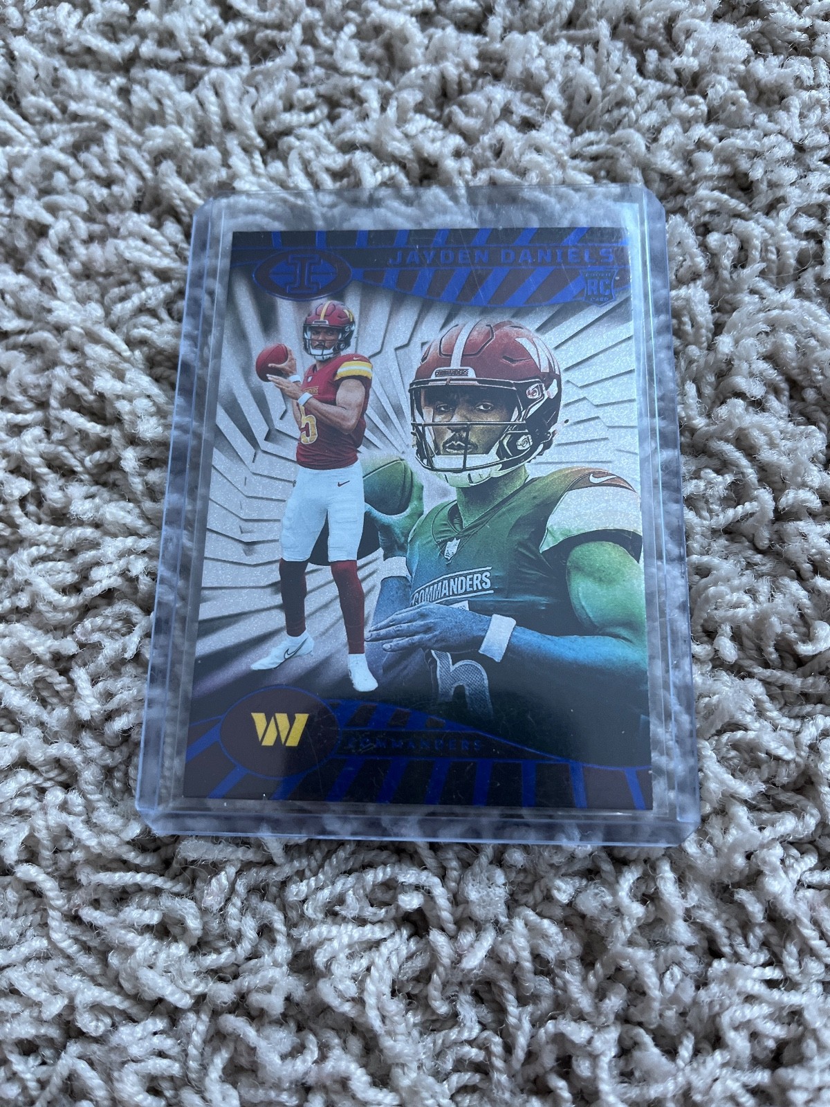 Jayden Daniels 2024 Illusions Football Stardust RC #93 Commanders Rookie Dots