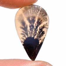 02.00 Cts. Natural Superb Scenic Dendritic Agate Pear 15X9X2MM Cabochon Gemstone