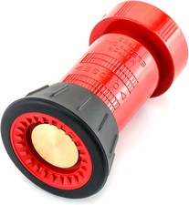 1-1/2&rdquo; NPSH Fire Hose Nozzle Constant Flow Fog Thermoplastic Brass 100PSI HD Red