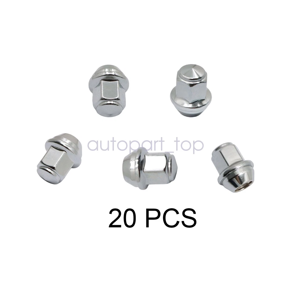 Juego de 20 tuercas lisas cromadas 14x1,5 para Lincoln Navigator GMC Sierra 1999-22 Foto 2 de 4
