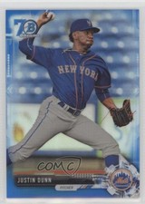 2017 Bowman Draft Chrome Blue Refractor 70th Anniversary 188/200 Justin Dunn j2c