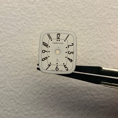 Certina ''Q'' White Vintage Watch Dial 18x15.5mm