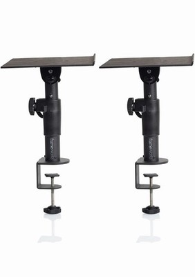 Gator Frameworks Desktop Clamp-On Studio Monitor and Speaker Stand - Set of 2