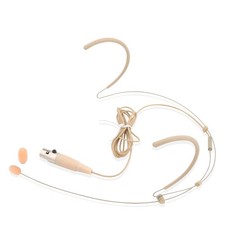 Pyle Pro Dual Over-Ear Headset Microphone - Beige/Matches Various Skin Types