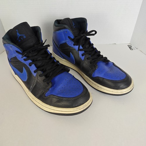 Men's Size 10 - Nike Air Jordan 1 Mid Hyper Royal Blue & Black - Picture 8 of 13