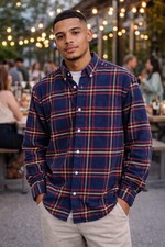 LL Bean Button Down Long Sleeve Shirt Men's XL Slim Fit