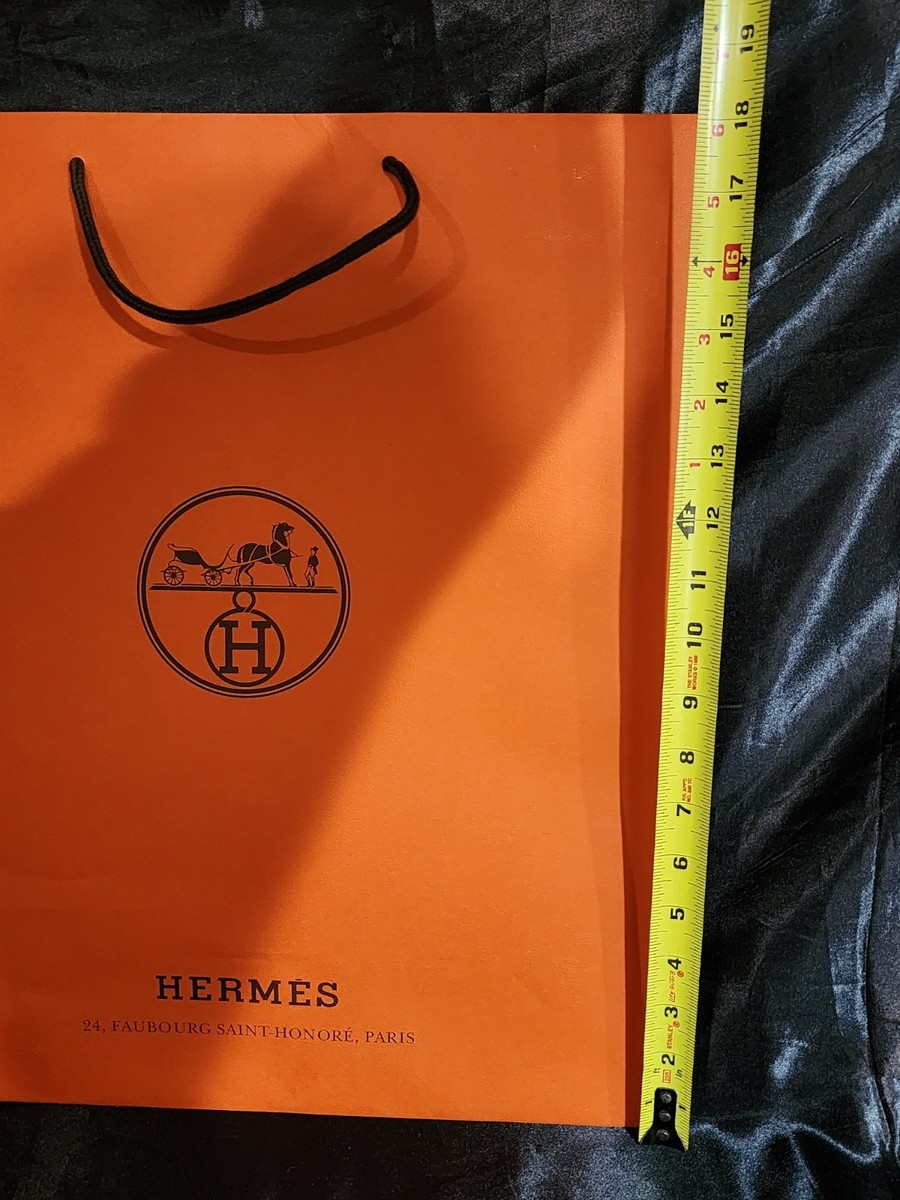 Authentic Hermes Large Shopping Paper Gift bag 18.5" x 16.5" View 3