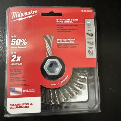 Milwaukee Stainless Steel 4-inch Stringer Bead Wheel 48-52-5000