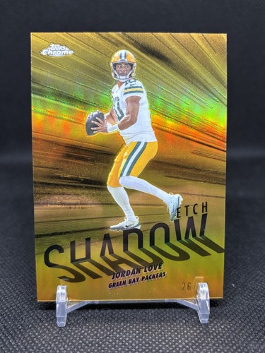 2025 Topps Chrome Football Jordan Love Gold Shadow Etch Case Hit 26/50 RC SSP