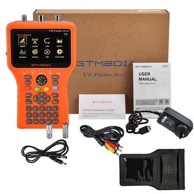 DVB-S2/T2 HD TV Signal Finder FTA Satellite Terrestrial Reception Strength Meter