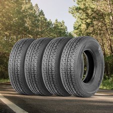 Set 4 St20575r15 Trailer Tires 205 75 15 8 Ply Load Range D Tubeless Rv Cargo