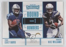 2017 Contenders Round Numbers Platinum 16/25 Corey Davis Mike Williams #RN-5 y0i