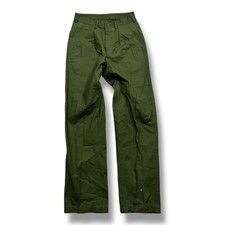 Vintage 1960s Swedish Military Olive Green Single Pocket Trousers 29  Waist