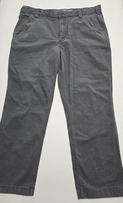Carhartt Pants Mens 38x30 Gray Rugged Flex Relaxed Fit Canvas Work Pants BN2291