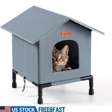 Winter Cat House Weatherproof Insulated Self-Warming Outdoor Shelter Cats