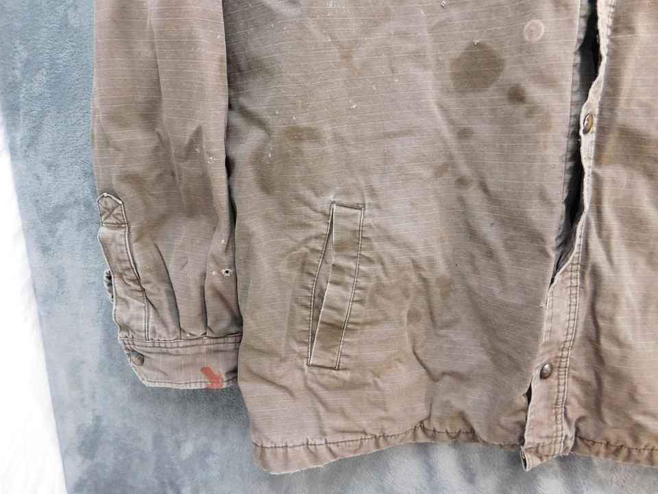 Carhartt Jacket Mens XL Brown Quilted Lined Workwear Applied Consultants Grunge - Image 4 of 4