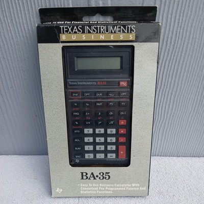 Texas Instruments BA-35 Business Analyst 1989 Vintage Calculator Finance Stats