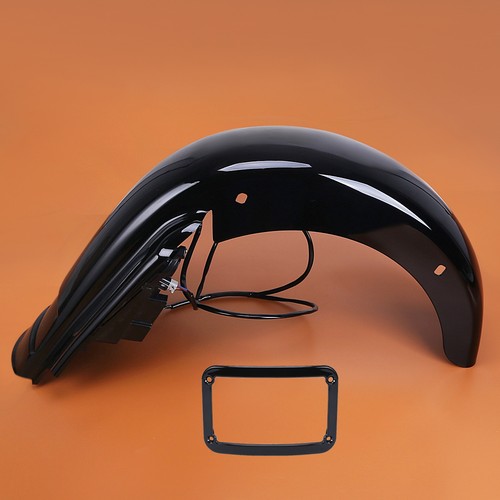 CVO Dual Cut Extended Rear Fender w LED + Wire Harness for Harley ...