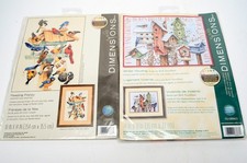 Dimensions Birdhouse Cross Stitch Kit Set 2 Winter Housing  Feasting Frenzy