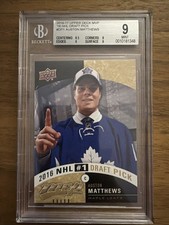 2016-17 Upper Deck MVP Auston Matthews #1 NHL Draft Pick (DP-1) RC Rookie Bgs 9