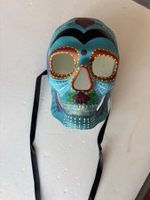 Handmade Day of the Dead Sugar Skull Mask – Colorful Decorative Art