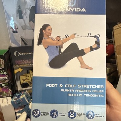 NYIDA Yoga Strap Black Foot & Calf Stretcher 7 Loops Skin Friendly Easy to Clean