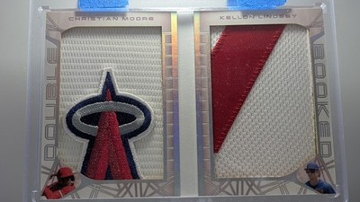 2024 Leaf Trinity Dbl Booked Book End Patch 5/5 Christian Moore Kellon Lindsey