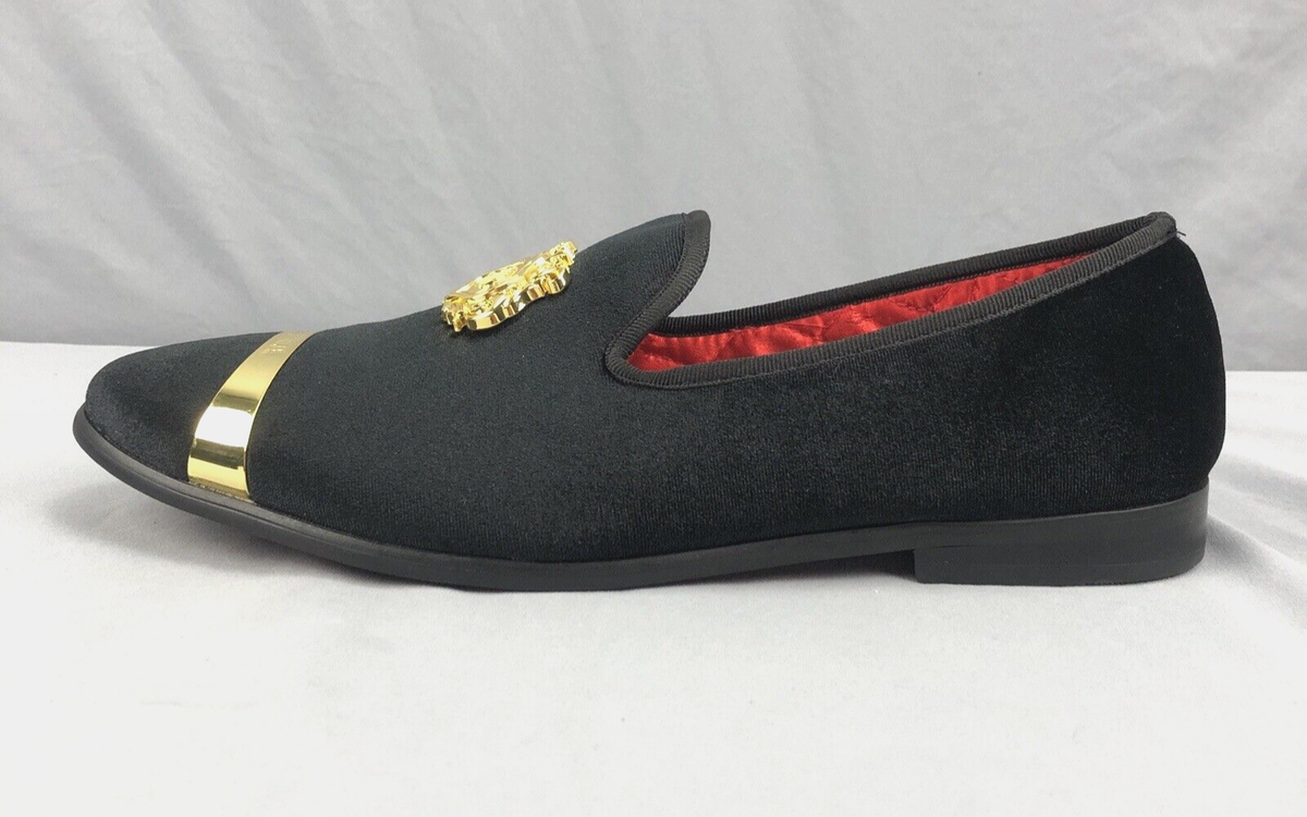 FOEVTRUE Red Quilt Lined Dress Shoes Loafers Black & Gold EU Size 48 US Sz 13.5? | eBay FOEVTRUE Red Quilt Lined Dress Shoes Loafers Black & Gold EU Size 48 US Sz 13.5? | eBay