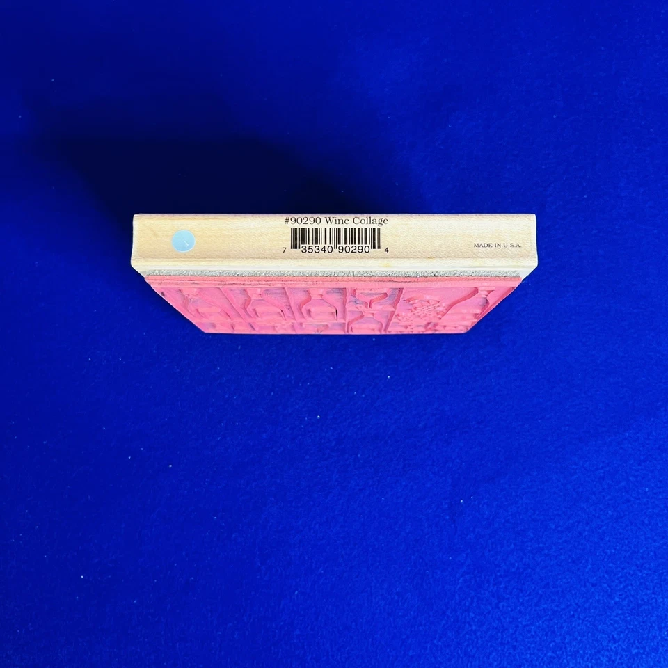 Винный коллаж бутылки резиновый штамп деревянный Michael Clark от Stamps Happen - Изображение 4 из 4