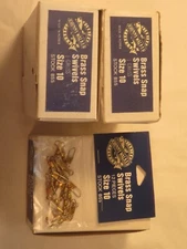 Brass Snap Swivels, Size 10, 432 Pieces Total, Never Used! #6666