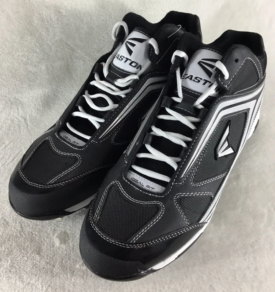 Botines de béisbol Easton para hombre 13 Phantom Mid Metal espigas negras M33557 $70 Foto 2 de 4
