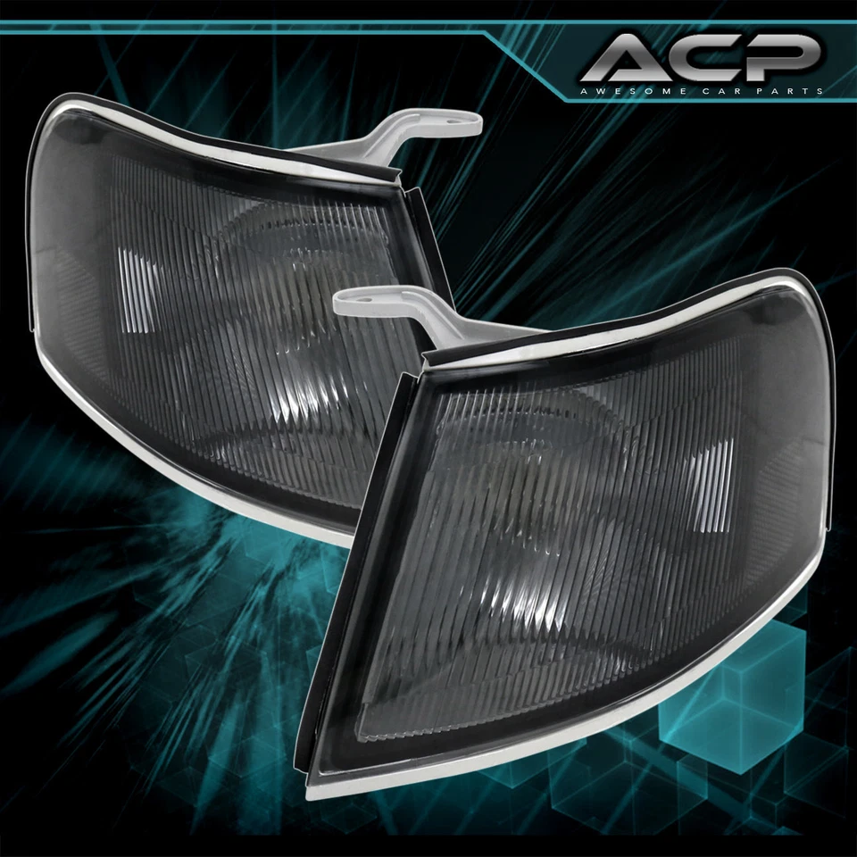 Clear Side Corner Lights Smoked Lens Lamp Pair For 1995-1999 Nissan Sentra 200SX - Image 4 of 4