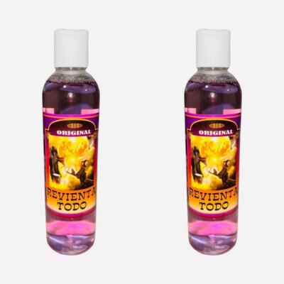2PACK REVIENTA TODO Agua Espiritual Limpias Corta Maldad Envidia Rompe Maldicion