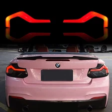 Pair VLAND Red OLED Tail Lights For 14-20 BMW 2 Series F22 F23 F87 M2 Animation