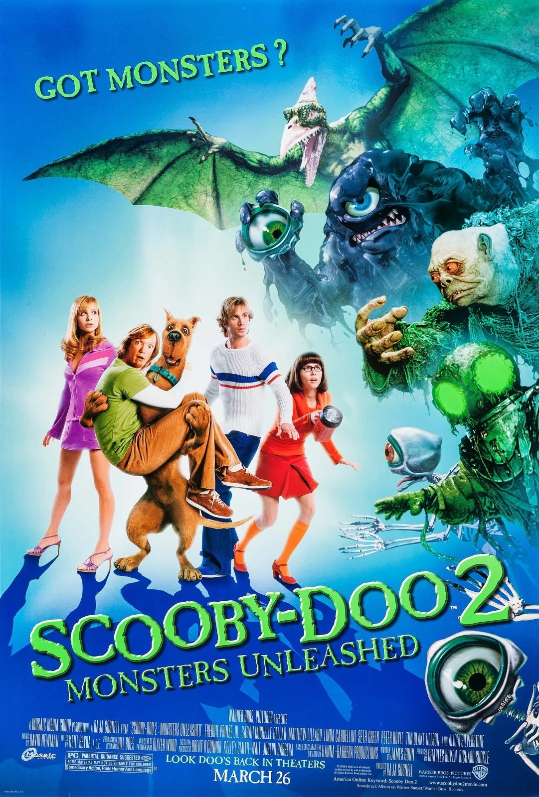 2004 Scooby Doo 2 Monsters Unleashed Movie Poster