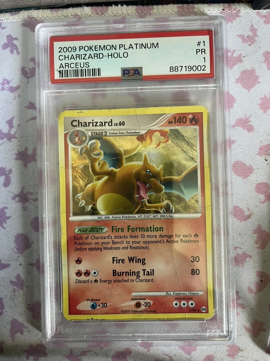 PSA 1 2009 POKEMON PLATINUM CHARIZARD-HOLO ARCEUS | eBay