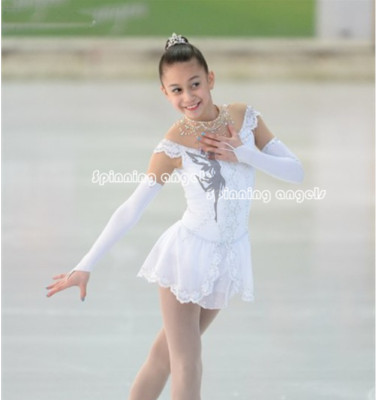 Figure Skating Competition Dress Ice Skating Training Dress Girl Costume White Ebay