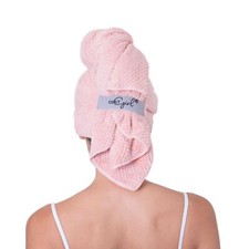 Microfiber Hair Towel with Strap Curly Hair Plopping Towel Waffle Hair Towel ...