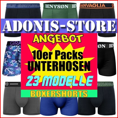 10 Pack Boxershorts Herren Retroshort Unterhose Baumwolle Unterwäsche Short Slip