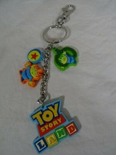 Disney Pixar Toy Story Land Key Chain Pull 4 charm Alien Pixar Ball Key Ring