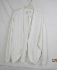 All In Motion Women's Open Front Cardigan White XL