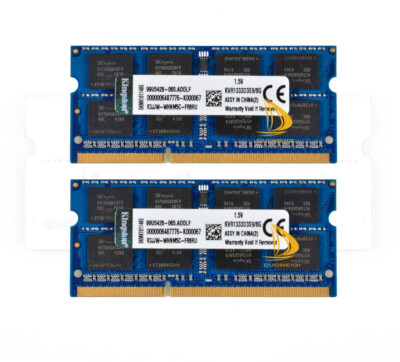 Kingston 2x 8 GB DDR3 1333MHz 2RX8 PC3-10600S 204pin SODIMM Laptop-Speicher RAM_