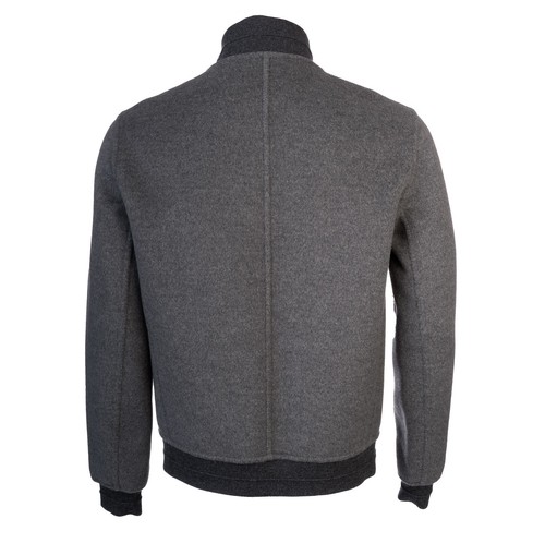 BRUNELLO CUCINELLI Reversible Tan Gray 100% Cashmere Bomber Jacket 56 EU 2XL XXL - Picture 4 of 16