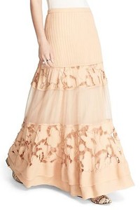 peach maxi skirt
