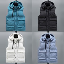 Gilet Puffer Smontabile Con Cappuccio Trapuntato Senza Maniche